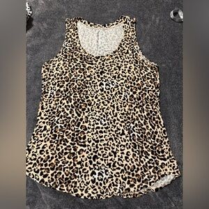 Maurices Leopard Print Tank Top - Black and Tan